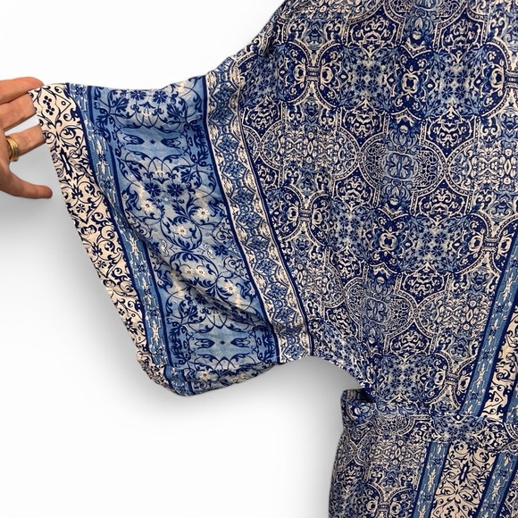 Surf Gypsy Paisley Maxi Dress Swim Cover-Up with open back size small - Picture 4 of 16